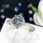 جزییات رکاب و طراحی انگشتر آبکاری طلای سفید (رادیوم) کد MAYA-1601079212148