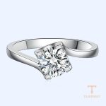 جزییات رکاب و طراحی انگشتر آبکاری طلای سفید (رادیوم) کد MAYA-1601077542305