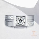 جزییات رکاب و طراحی انگشتر آبکاری طلای سفید (رادیوم) کد MAYA-1601090876772