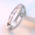 جزییات رکاب و طراحی انگشتر آبکاری طلای سفید (رادیوم) کد MAYA-1601092991209