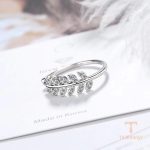 جزییات رکاب و طراحی انگشتر آبکاری طلای سفید (رادیوم) کد MAYA-1601092994937