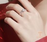 جزییات رکاب و طراحی انگشتر آبکاری طلای سفید (رادیوم) کد MAYA-1601080907392