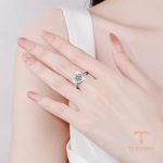 جزییات رکاب و طراحی انگشتر آبکاری طلای سفید (رادیوم) کد MAYA-1601080700895