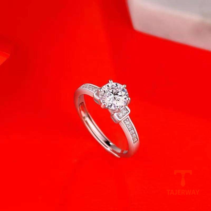 جزییات رکاب و طراحی انگشتر آبکاری طلای سفید (رادیوم) کد MAYA-1601080760774