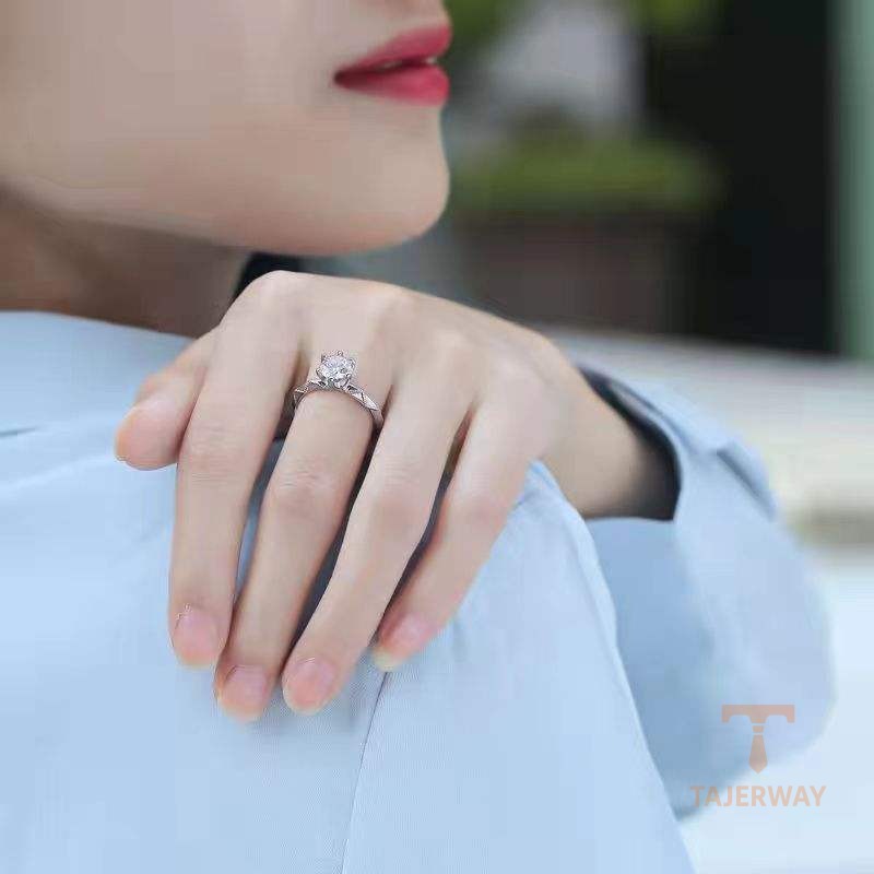 جزییات رکاب و طراحی انگشتر آبکاری طلای سفید (رادیوم) کد MAYA-1601086406731