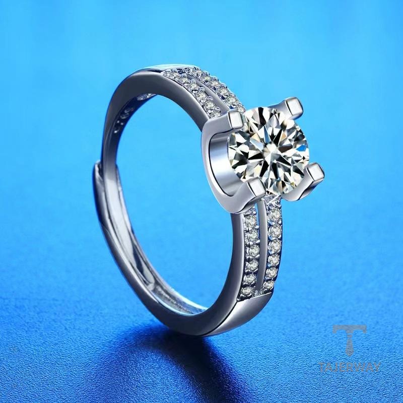 جزییات رکاب و طراحی انگشتر آبکاری طلای سفید (رادیوم) کد MAYA-1601078583456