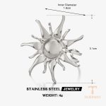 زاویه دیگر انگشتر استیل ضدزنگ آبکاری طلای ۱۸ عیار برند مایا استون کد R1197