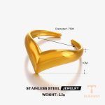جزییات رکاب و طراحی انگشتر آبکاری طلای ۱۸ عیار کد R1246