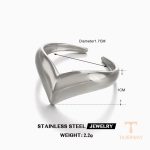 تصویر محصول انگشتر آبکاری طلای ۱۸ عیار نگین‌دار برند مایا استون کد R1246