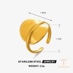 جزییات رکاب و طراحی انگشتر آبکاری طلای ۱۸ عیار کد R1266