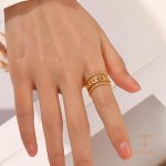 تصویر محصول انگشتر آبکاری طلای ۱۸ عیار نگین‌دار برند مایا استون کد R1282