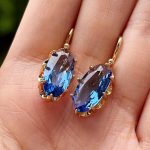 نمای مدل قفل و اتصالات گوشواره آبکاری طلای ۱۸ عیار کد MY0035