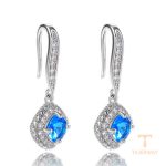 نمای مدل قفل و اتصالات گوشواره آبکاری طلای ۱۸ عیار کد MY0043