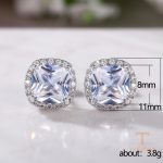 تصویر محصول گوشواره میخی آبکاری طلای ۱۸ عیار نگین اتمی برند مایا استون کد MY0047