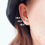 نمای مدل قفل و اتصالات گوشواره آبکاری طلای ۱۸ عیار کد MY005
