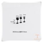 زاویه دیگر گوشواره استیل ضدزنگ آبکاری طلای ۱۸ عیار برند مایا استون کد MY005