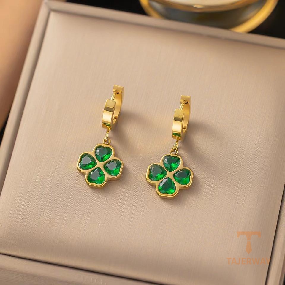 نمای مدل قفل و اتصالات گوشواره آبکاری طلای ۱۸ عیار کد MAYA-1601029648184
