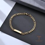 جزییات زنجیر و قفل دستبند آبکاری طلای ۱۸ عیار کد MAYA-1601539043772