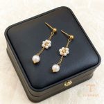 نمای مدل قفل و اتصالات گوشواره میخی آبکاری طلای ۱۸ عیار کد MAYA-1601736606379
