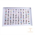 زاویه دیگر انگشتر فلز آلیاژی (Alloy) آبکاری طلای سفید (رادیوم) برند مایا استون کد MAYA-1601072889156