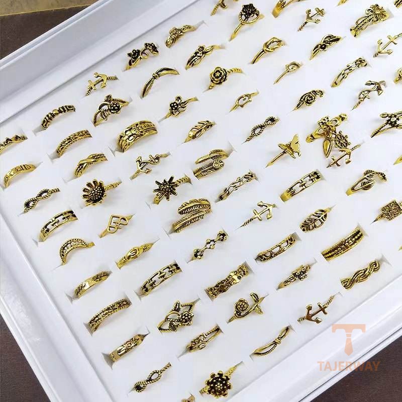 انگشتر فلز آلیاژی (Alloy) آبکاری طلای ۱۸ عیار نگین‌دار برند مایا استون کد MAYA-1601072571563