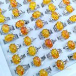 زاویه دیگر انگشتر فلز آلیاژی (Alloy) آبکاری طلای سفید (رادیوم) برند مایا استون کد MAYA-1601076784027