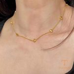 زاویه دیگر گوشواره استیل ضدزنگ آبکاری طلای ۱۸ عیار برند مایا استون کد MAYA-1601166587847