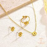 نمای مدل قفل و اتصالات گوشواره آبکاری طلای ۱۸ عیار کد MAYA-1601388113679