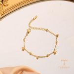 جزییات زنجیر و قفل دستبند آبکاری طلای ۱۸ عیار کد MAYA-1601383741142