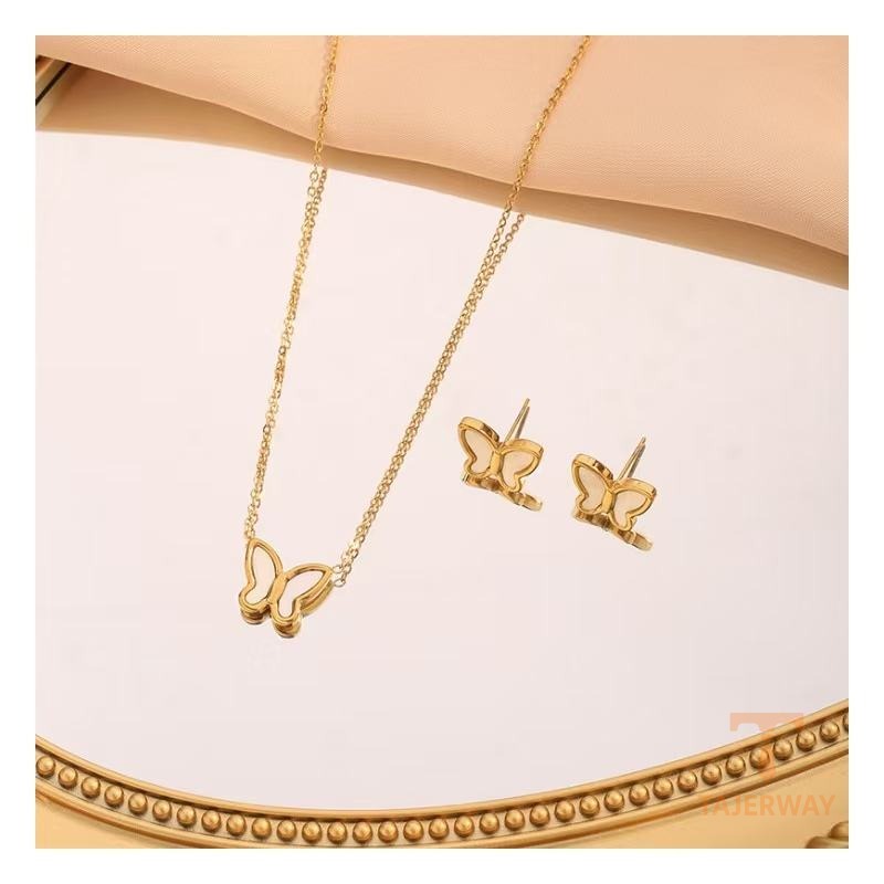 گوشواره استیل ضدزنگ آبکاری طلای ۱۸ عیار برند مایا استون کد MAYA-1601243283531
