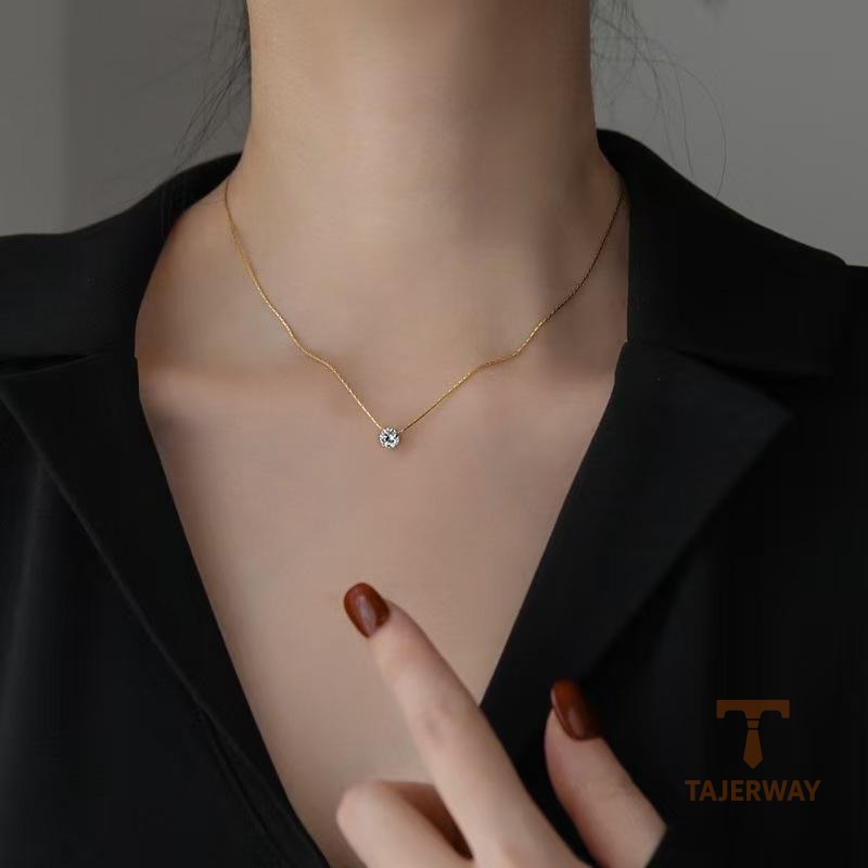 زاویه دیگر گوشواره استیل ضدزنگ آبکاری طلای ۱۸ عیار برند مایا استون کد MAYA-1601243365232