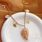 زاویه دیگر گوشواره استیل ضدزنگ آبکاری طلای ۱۸ عیار برند مایا استون کد MAYA-1601517883166